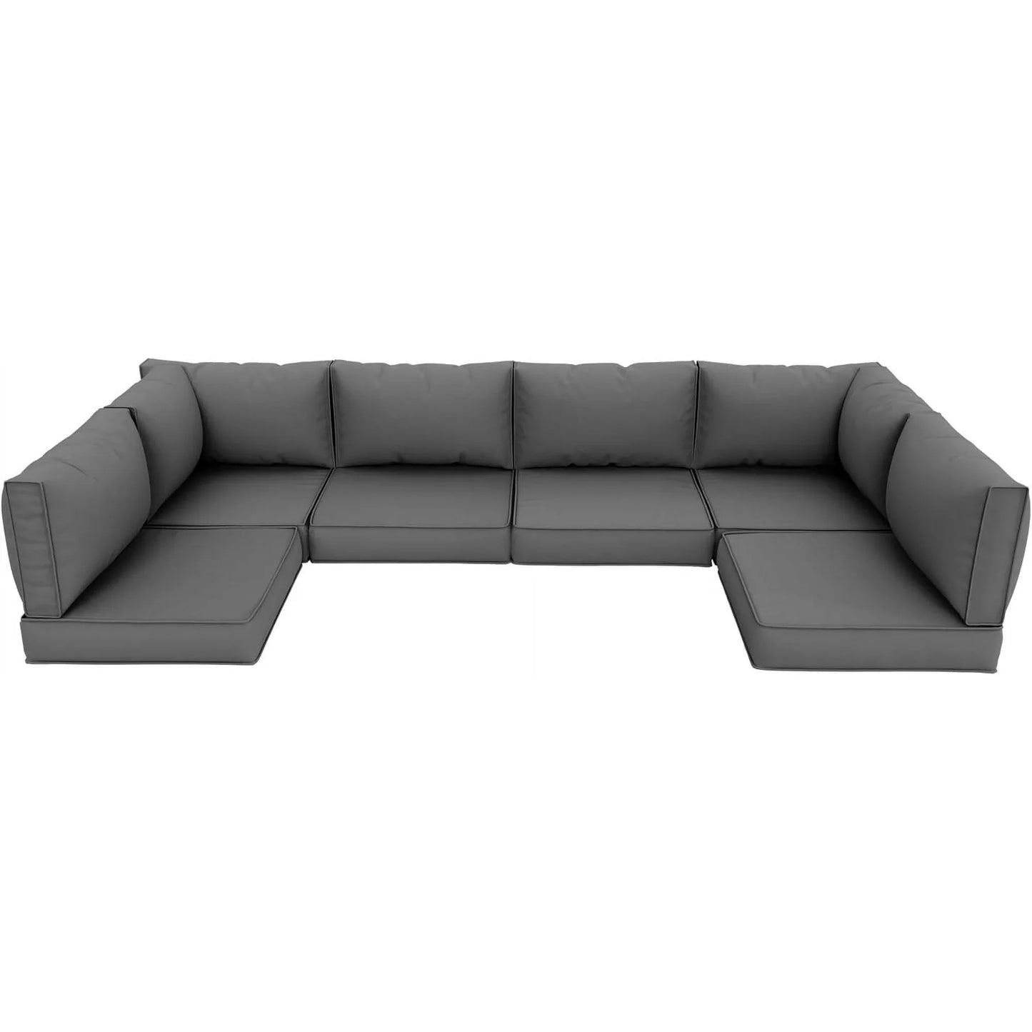 Poteban Outdoor Cushions for Patio Furniture Replacement, Waterproof Patio Furniture Cushions, Deep Seat Patio Cushions, Patio Seat Cushions for Outdoor Sectional (Grey)
