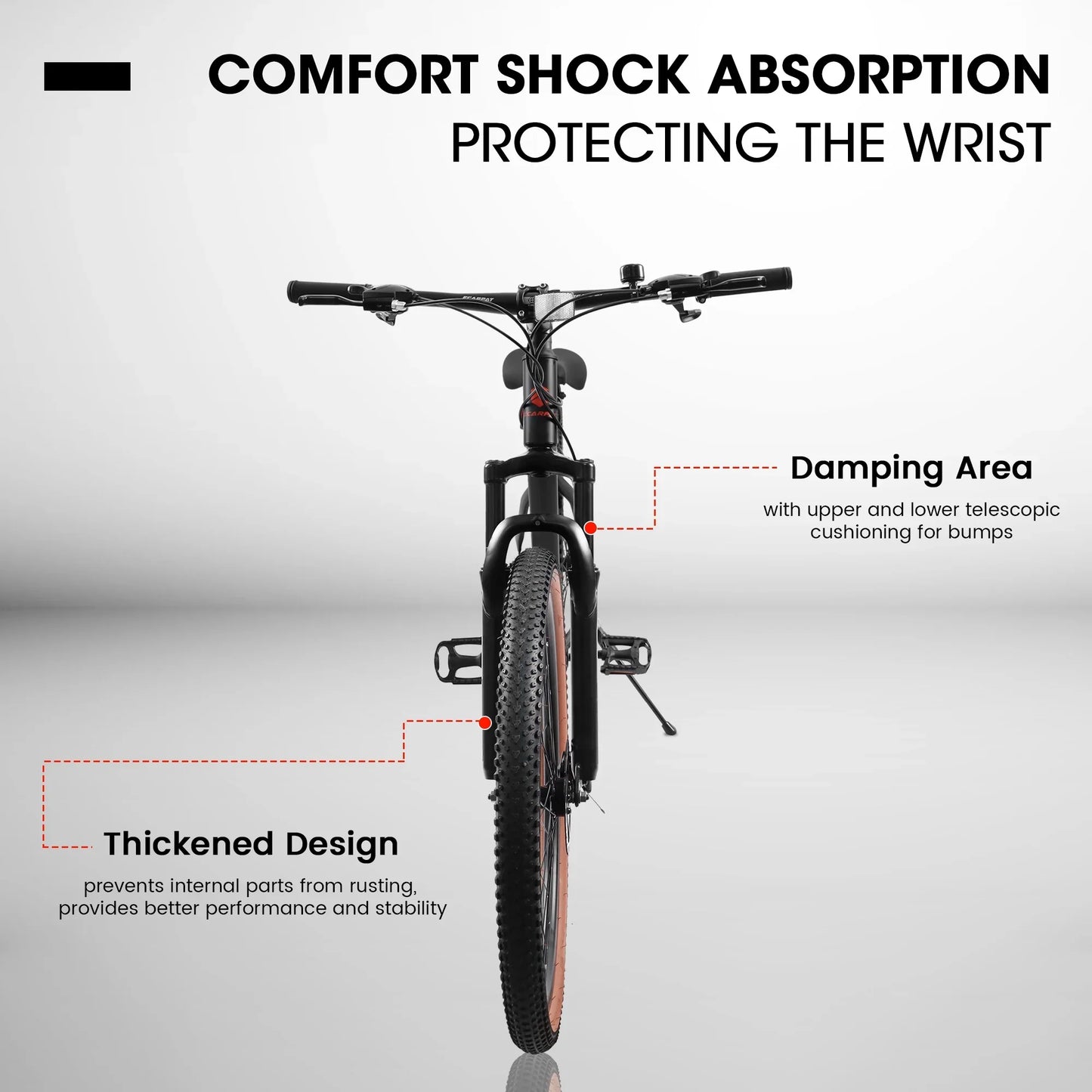 27.5 inch Mountain Bike for Men, Adult Mountain Bike with 21 Speeds, Black