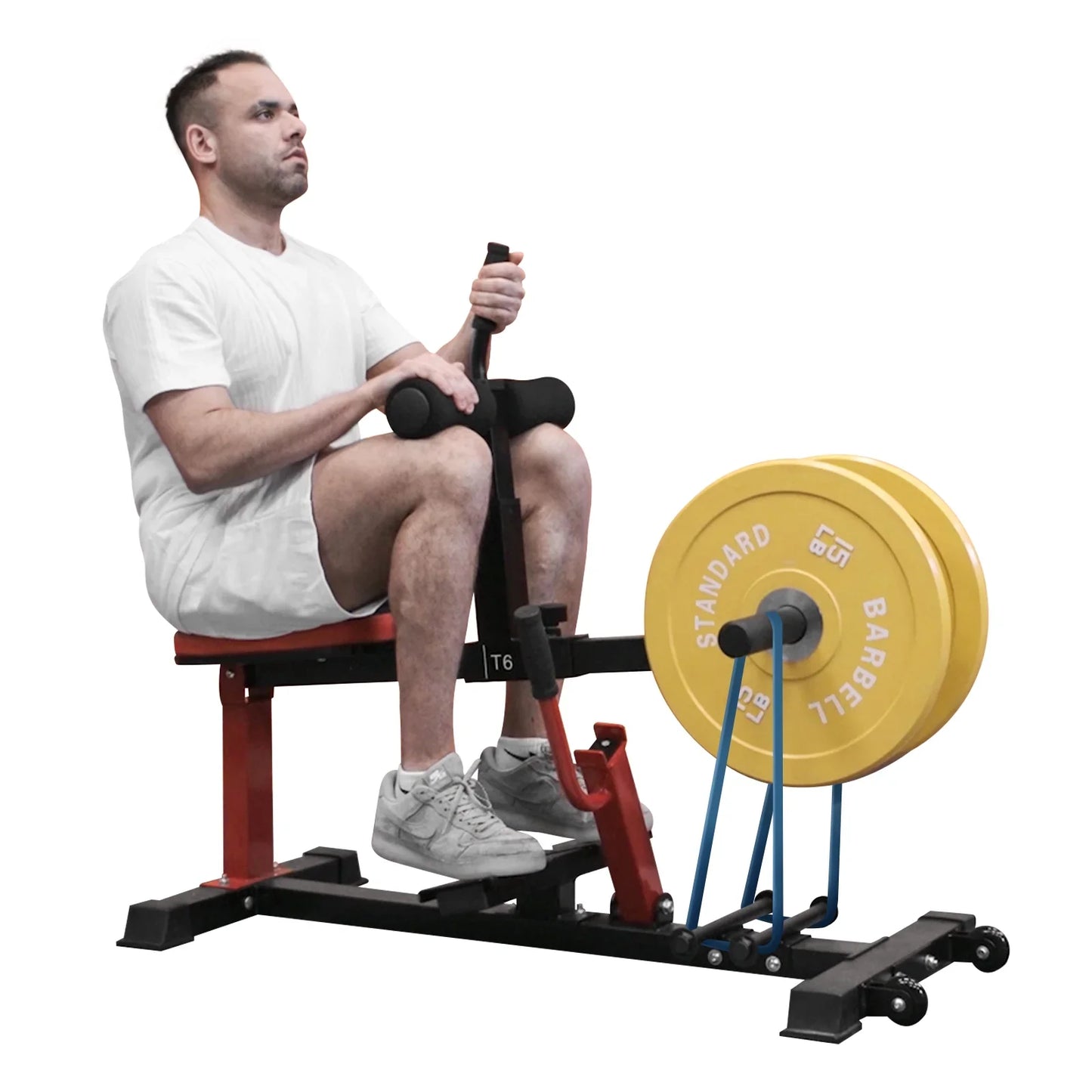 Syedee Adjustable Calf Machine, Seated Calf Raise Machine, Calf Workout Machine with Band Pegs, Calf Exercise Leg Training Equipment Home Gym