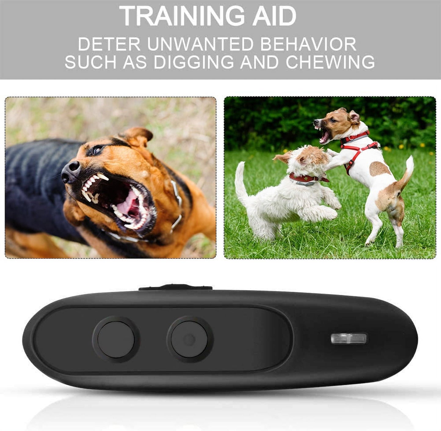 Dog Barking Deterrent Devices Rechargeable Ultrasonic Dog Bark Deterrent 3 Frequency No Bark Control Devices 16.4 ft Range with Dog Whistles
