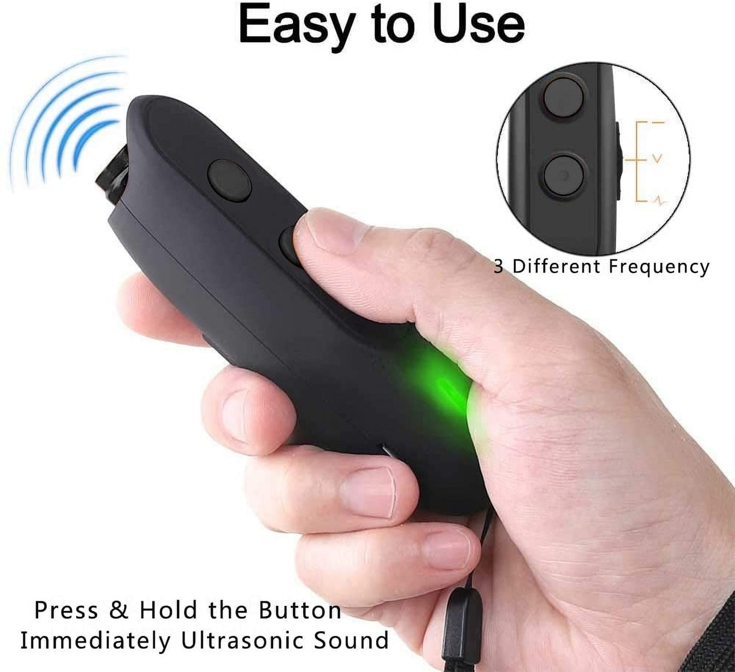 Dog Barking Deterrent Devices Rechargeable Ultrasonic Dog Bark Deterrent 3 Frequency No Bark Control Devices 16.4 ft Range with Dog Whistles