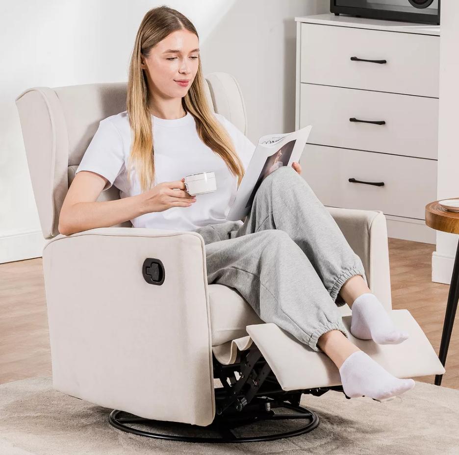 COMHOMA Baby Gliders, Rocking Recliner Chairs Modern Nursery Chairs