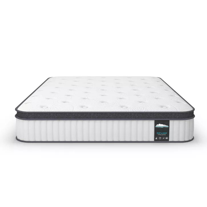 Serweet 12 inch Breathable Hybrid Mattress - Compatible with Platform Bed, Box Spring, or Slat Base