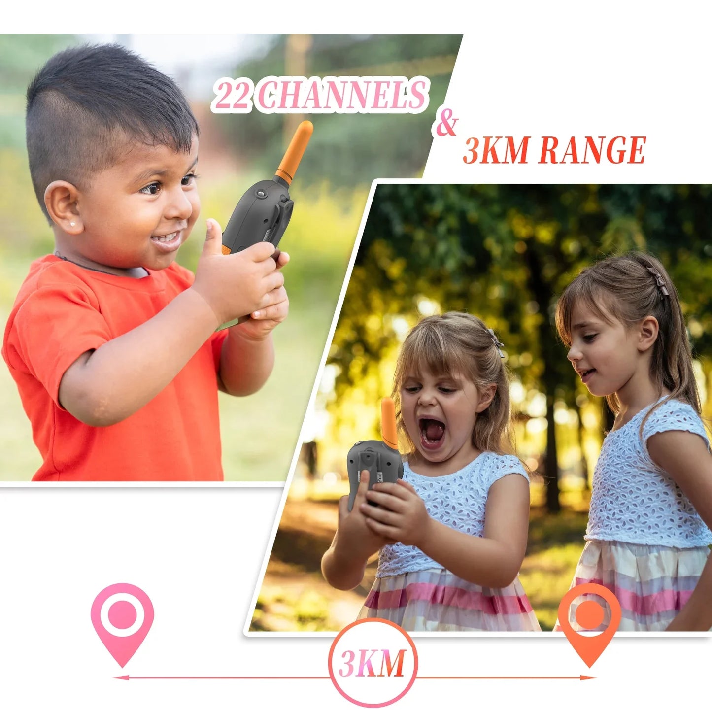 FOREDOM J388C Kids Walkie Talkies for Boys & Girls, Long Range