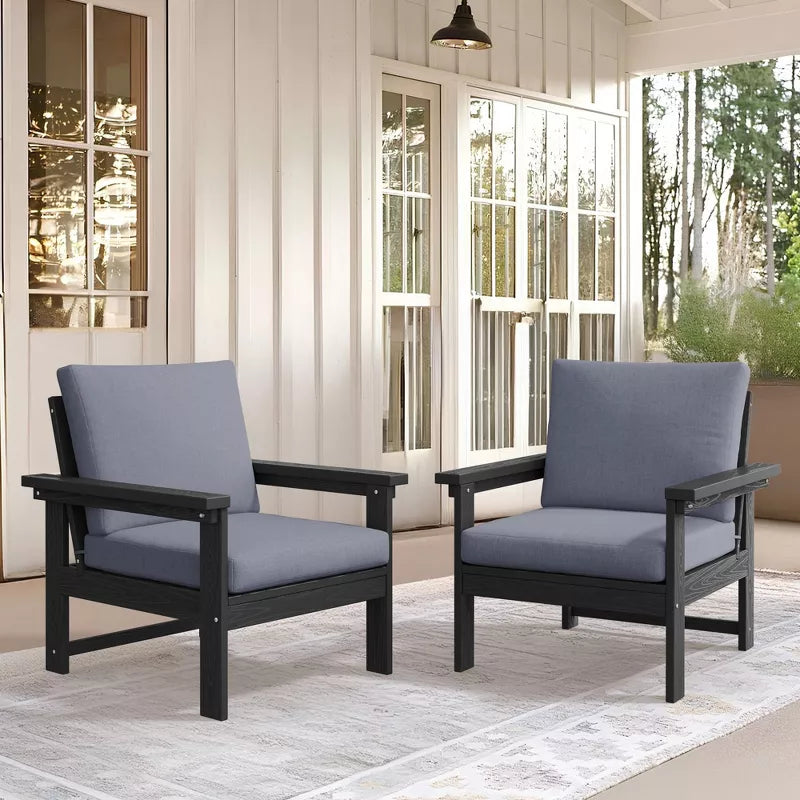 Hyleory Luxurious Outdoor Patio Seating Set with Cushions Durable HDPE Design for Ultimate Comfort