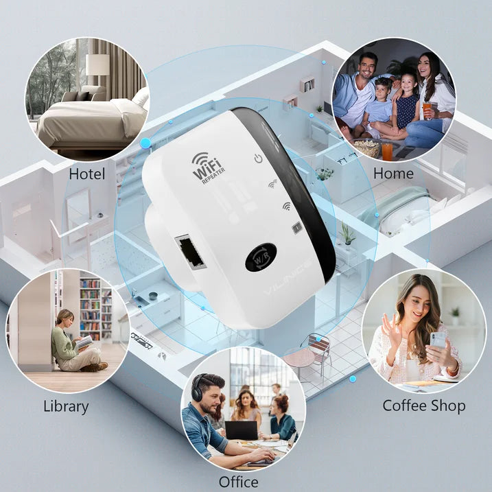 VILINICE AC1200 Dual Band Wi Fi Extender, Coverage up to 3000 sq ft, 2 Count, 2 Pack