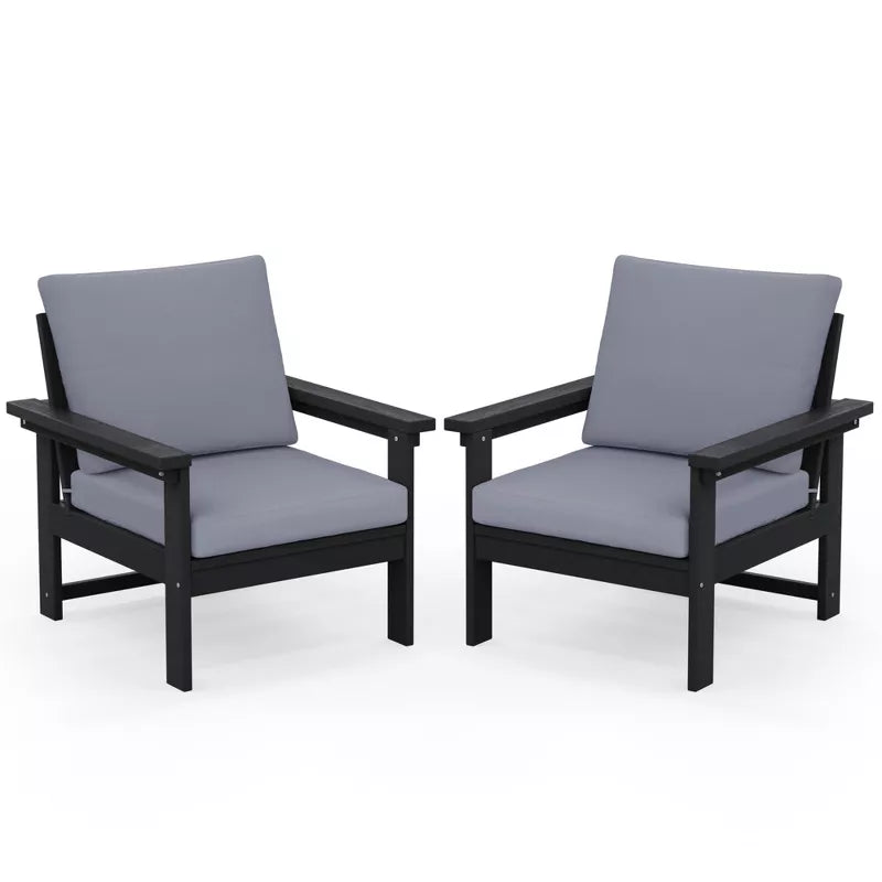 Hyleory Luxurious Outdoor Patio Seating Set with Cushions Durable HDPE Design for Ultimate Comfort