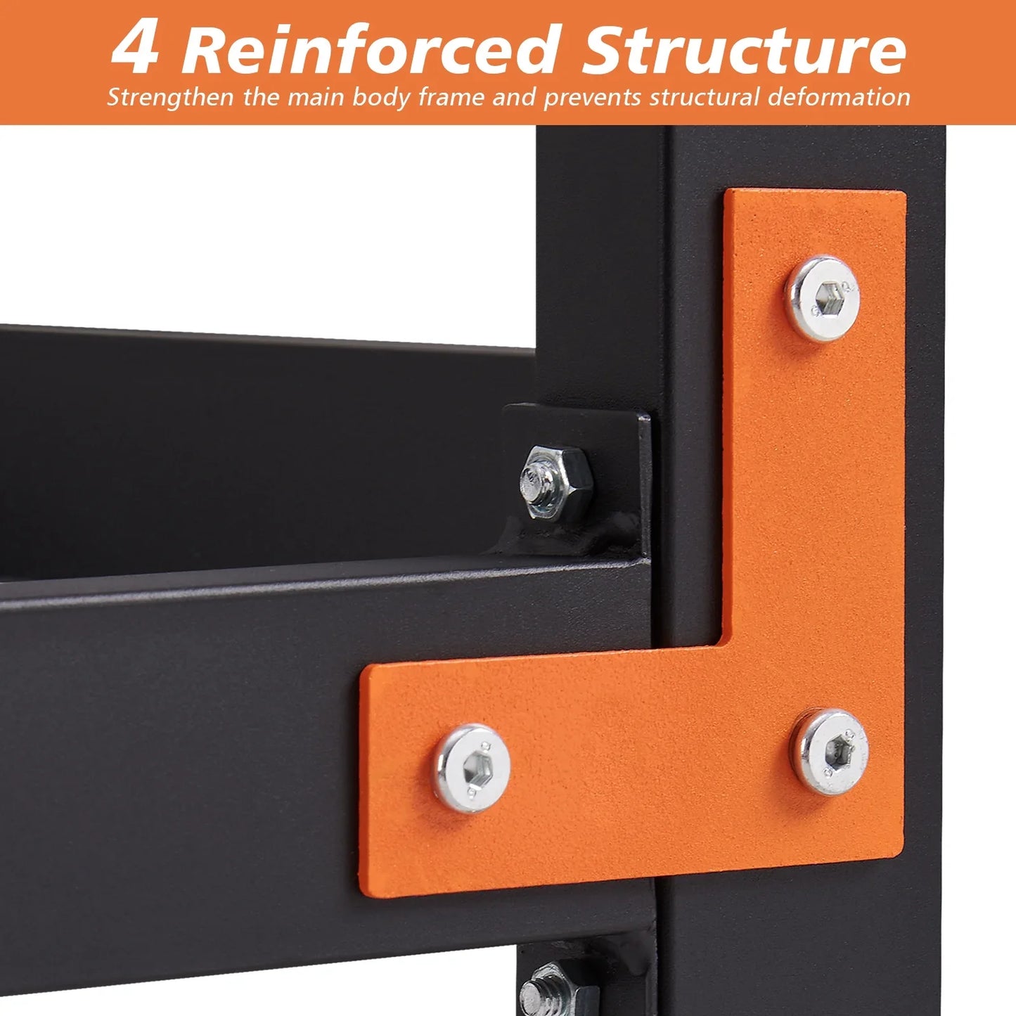 Efurden 4ft Firewood Rack, Outdoor Indoor Heavy Duty Wood Rack with 4 Reinforced Metal Pieces for Fireplace Wood Storage, Adjustable Foot Pad
