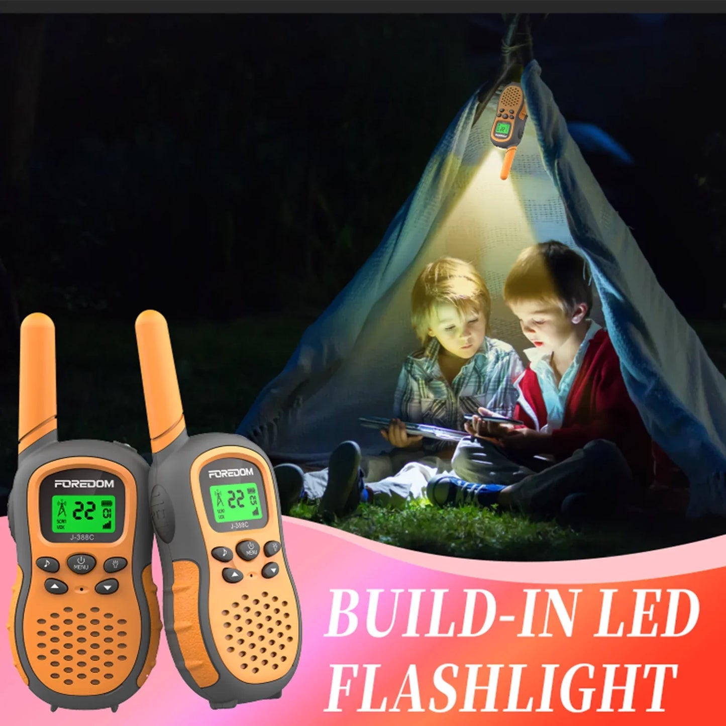 FOREDOM J388C Kids Walkie Talkies for Boys & Girls, Long Range