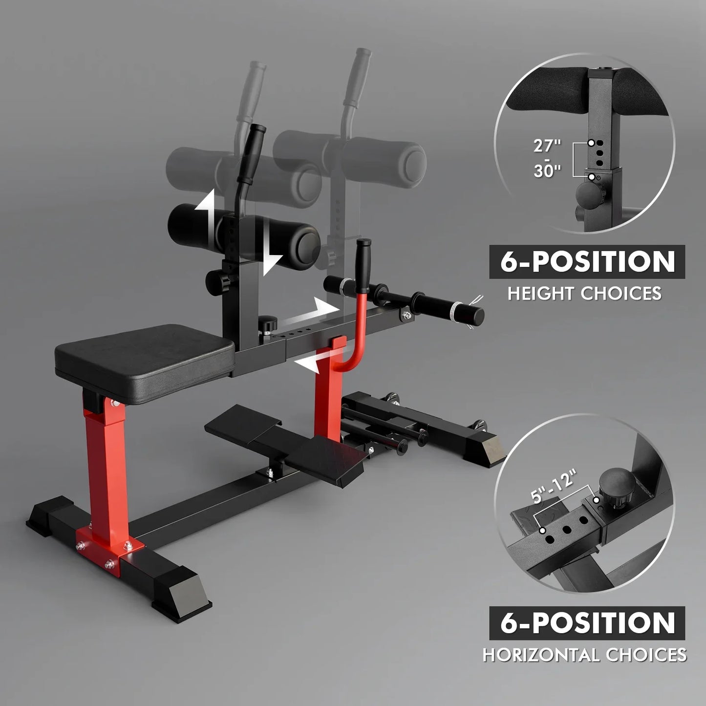 Syedee Adjustable Calf Machine, Seated Calf Raise Machine, Calf Workout Machine with Band Pegs, Calf Exercise Leg Training Equipment Home Gym