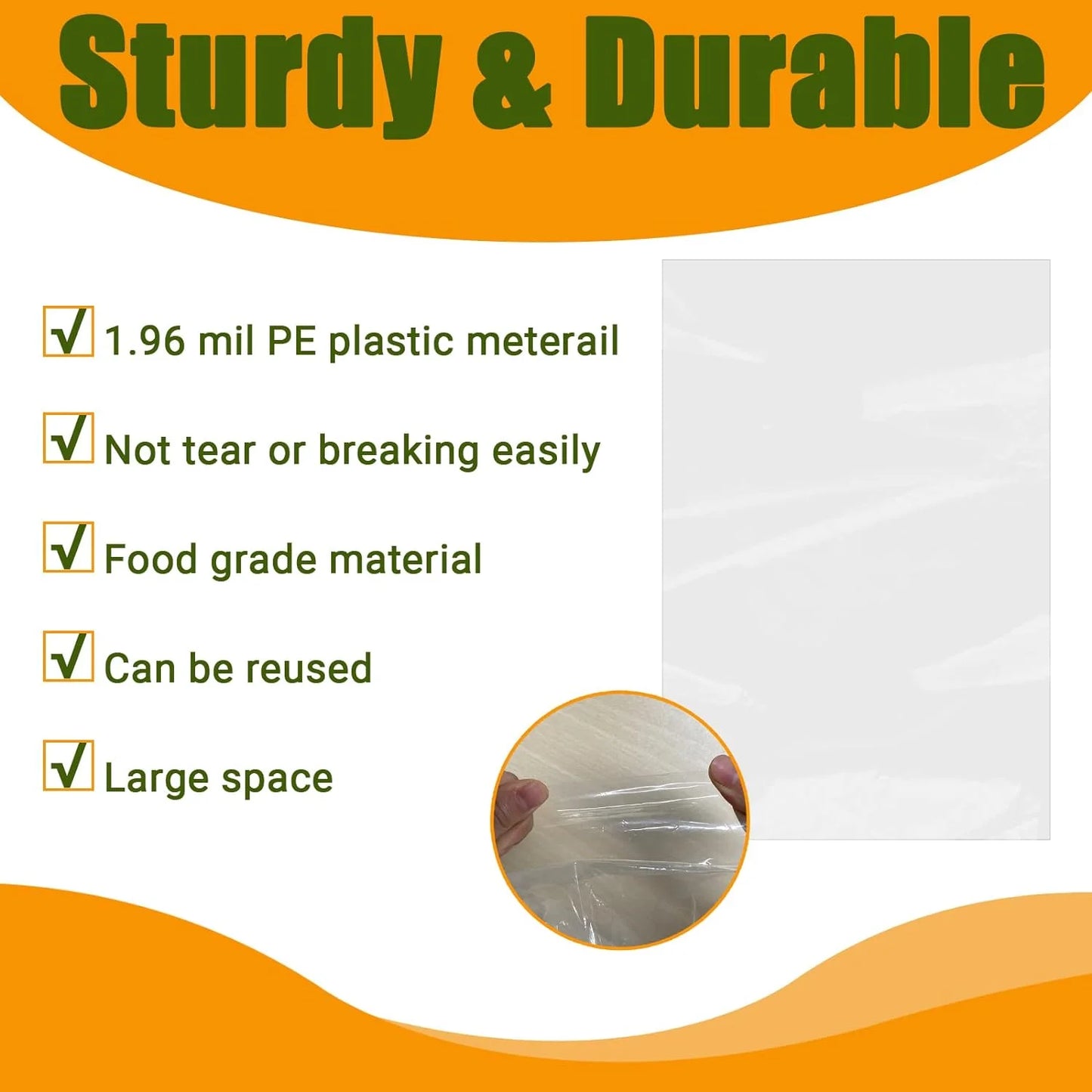 10 Count 40x60 inches large Clear Plastic Bag Giant Storage Bags Furniture Cover Plastic Bag for Moving Protection and Long Term Storage, Large Items Dustproof, Moistureproof (2 Mil)