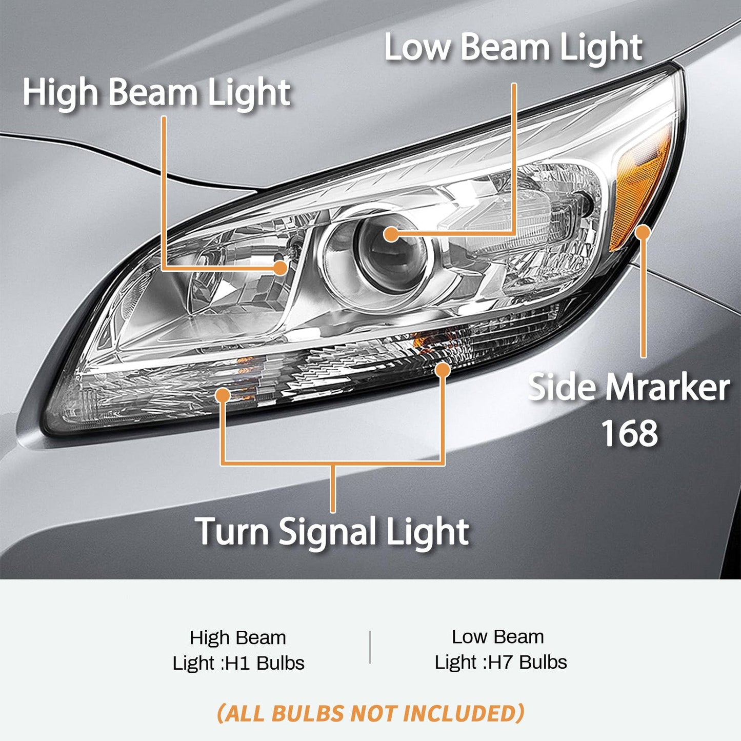 For 2013 2014 2015 Chevy Malibu Halogen Projector Headlights Headlamps LH+RH