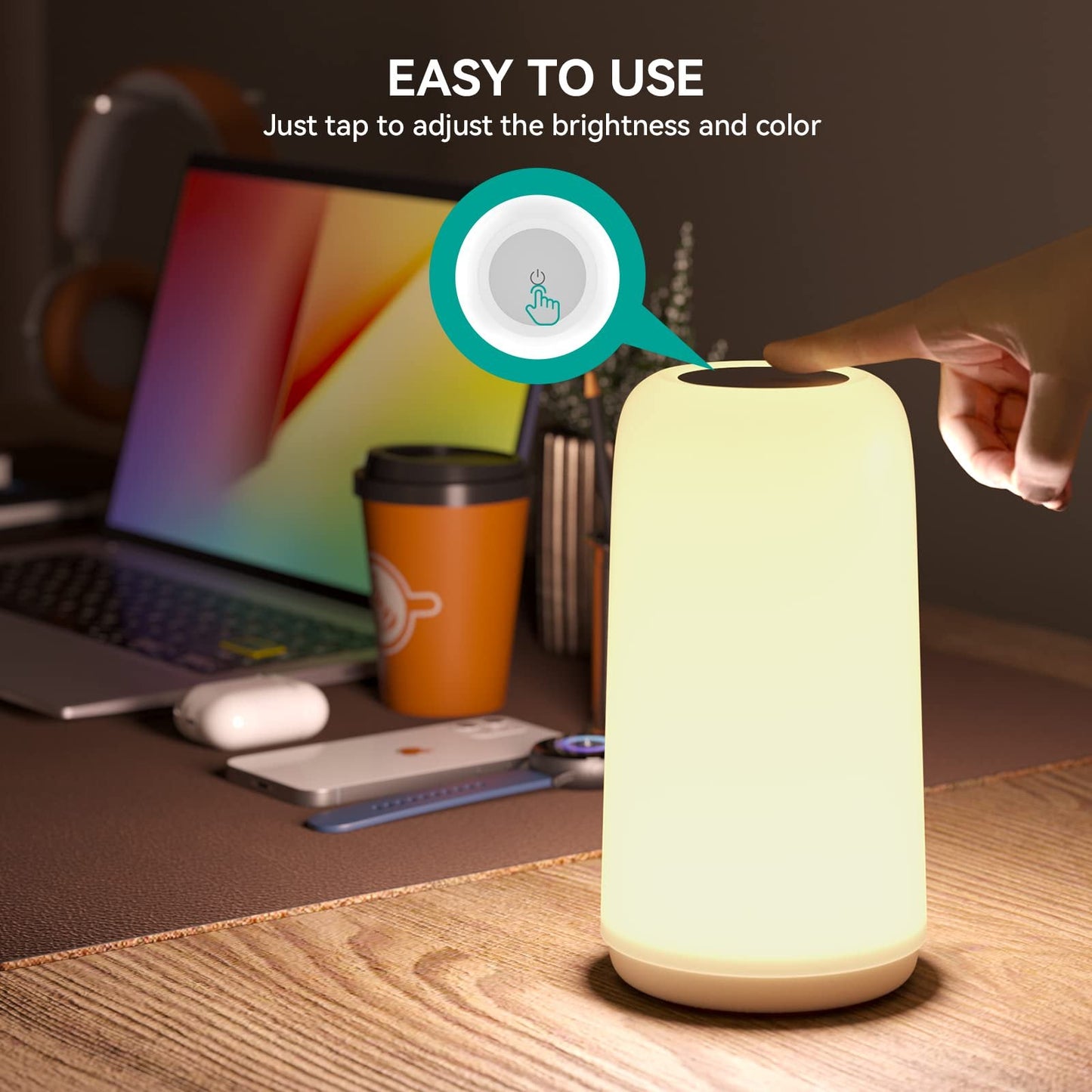 DAYBETTER Night Light, Dimmable Touch Lamp for Bedroom