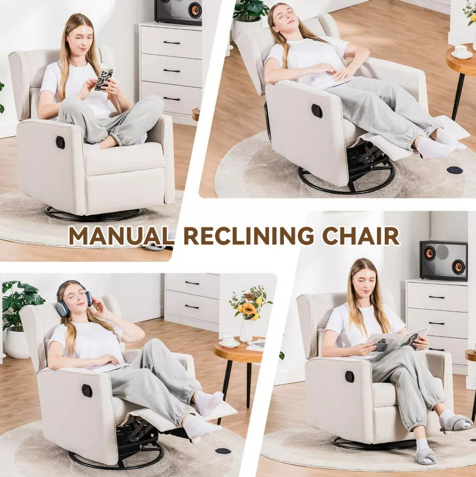 COMHOMA Baby Gliders, Rocking Recliner Chairs Modern Nursery Chairs