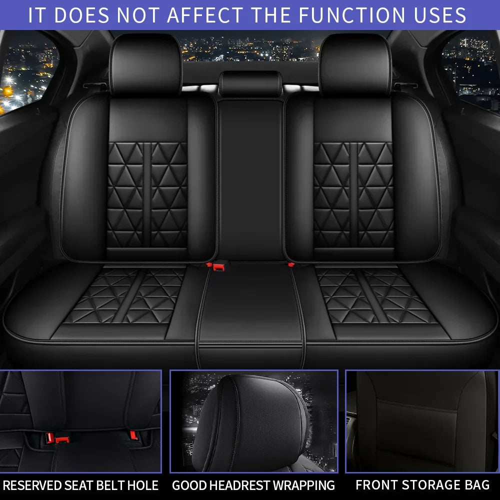 AOMSAZTO Fit Kia Sorento 2007-2021 PU Leather Car seat Cover 20-seat Full Set Compatible Airbag Fit For Split Back Seat Headrest