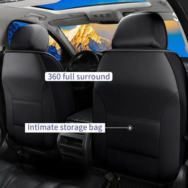 AOMSAZTO Fit Kia Soul 2010-2021 PU Leather Car seat Cover 21-seat Full Set Compatible Airbag Fit For Split Back Seat Headrest