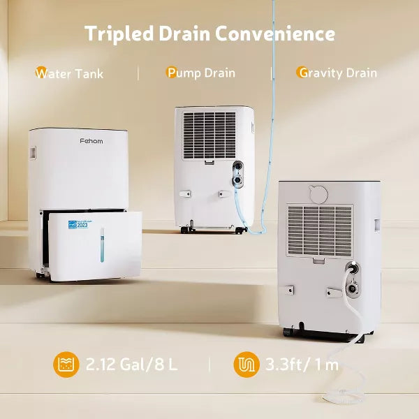 Fehom Energy Star Dehumidifier for Basements or Wet Spaces