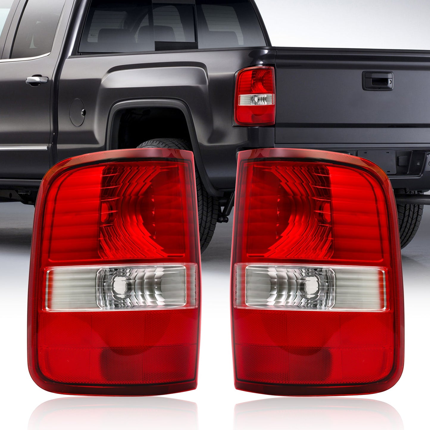 Pair Tail Lights Fit For 2004 2005 2006 2007 2008 Ford F150 F-150 Rear Lamps