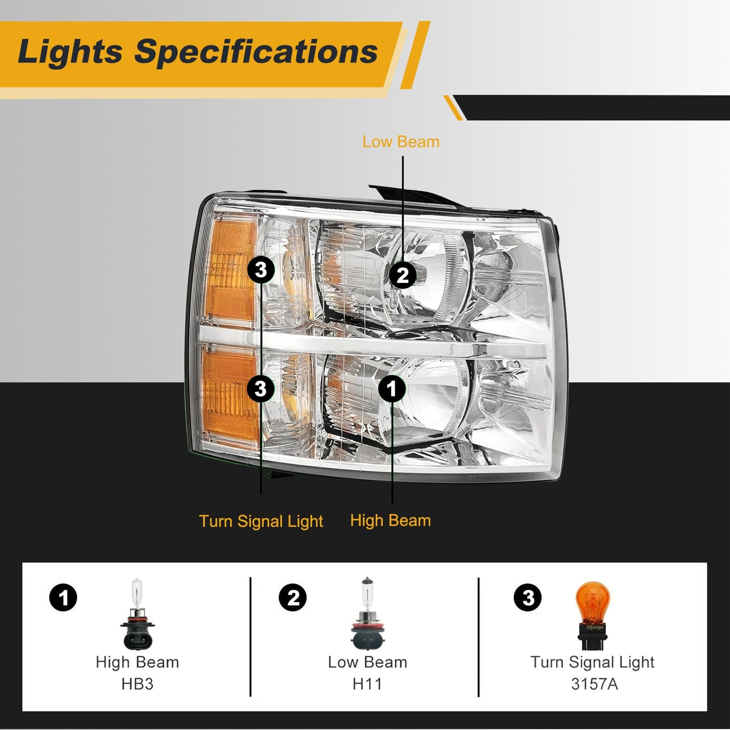 LED Tail Light Assembly Compatible with 2003-2006 Chevy Silverado 1500/2500/3500 and 1999-2002 GMC Sierra 1500/2500/3500 Black Housing and Smoke Lens (Fit Fleetside Models Only)