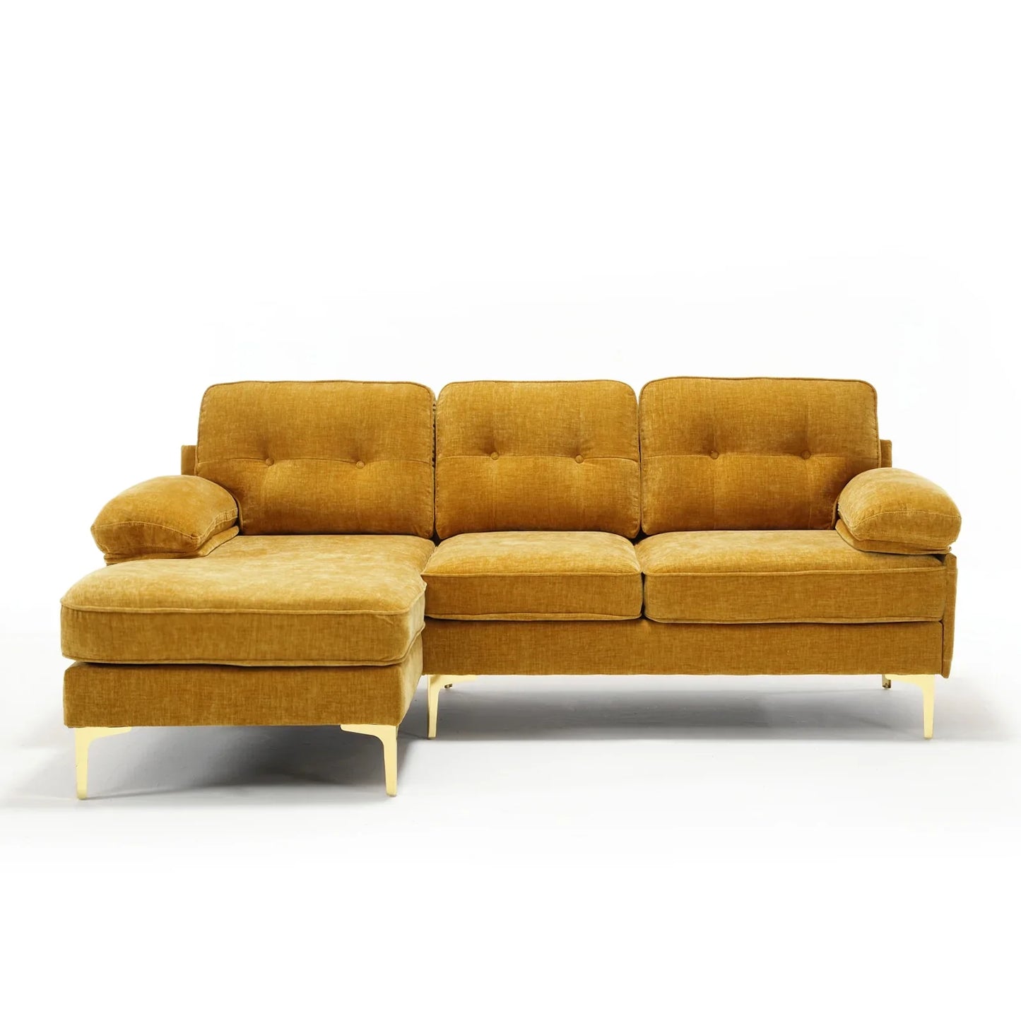 YOUDENOVA Convertible Sectional Sofa Couch, Convertible L Shaped Couch with Reversible Chaise, Sectional Couch for Small Space Apartment, 3 Seater