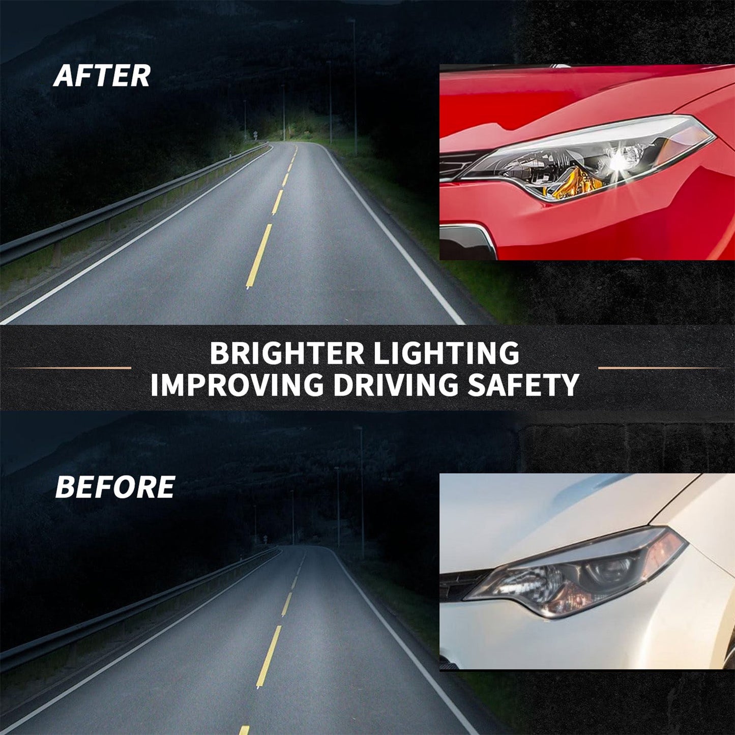 Headlights For 2014 2015 2016 Toyota Corolla Headlamps Left+Right SET Head Light