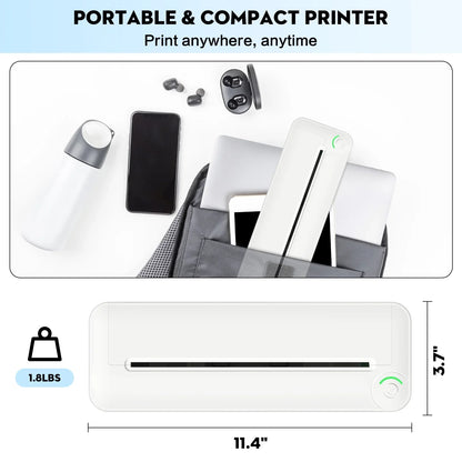 VILINICE Bluetooth Printer, 8.27 Wide A4 Paper, Portable Thermal Inkless Printer with APP