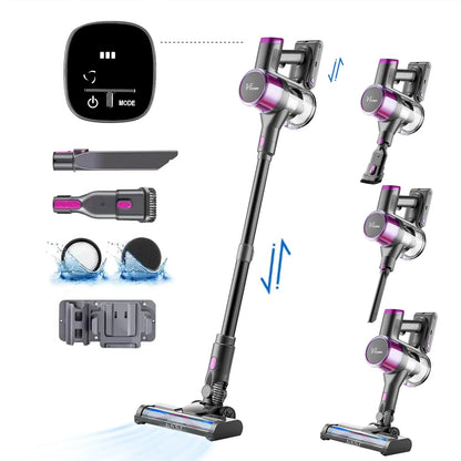 Mixfun Cordless Stick Vacuum Cleaner Lightweight for Pet Hair Led Display Screen M600 New
