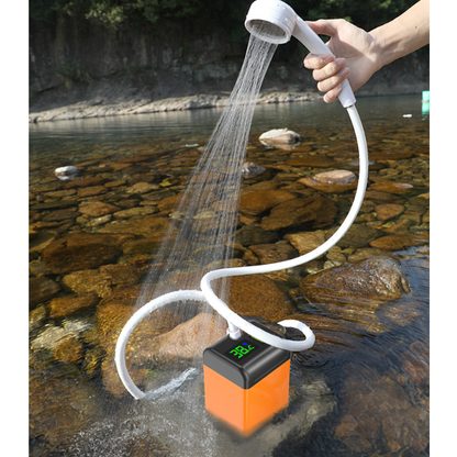 FANCYBANT Portable Shower with Bucket, Upgraded Showerhead, Powerful Functions, Extended Range Shower, Outdoor Heated Portable Shower