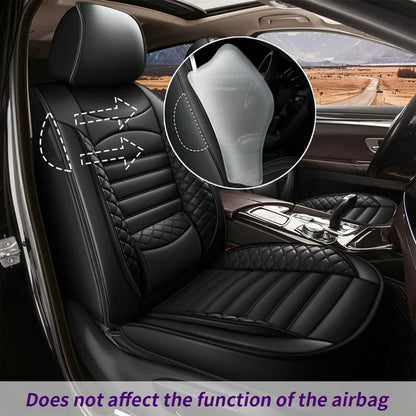 AOMSAZTO Car 5-Seat Covers Front & Rear Full Set Faux Leather Seat Cushion Protector Waterproof Black For Toyota 4Runner 2003-2023