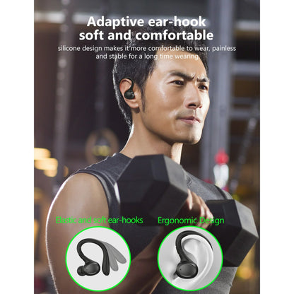 Hoey Wireless Earbuds, Bluetooth 5.1 Headphones with Mic, IP7 Waterproof Ear Hooks