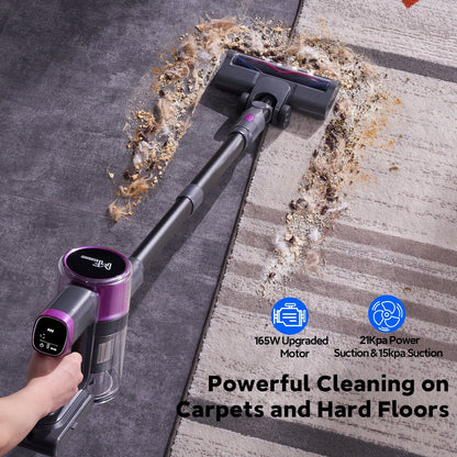 Mixfun Cordless Stick Vacuum Cleaner Lightweight for Pet Hair Led Display Screen M600 New