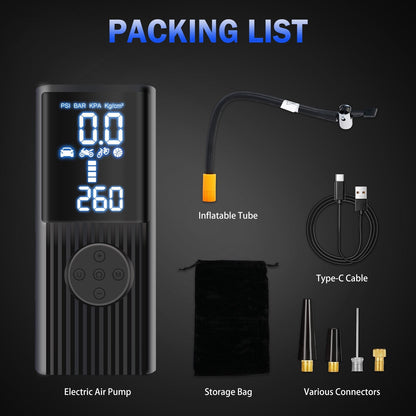 BAOKALER Portable Tire Inflator Air Compressor LCD Display, Air Pump for Car, Tire Inflator for Car
