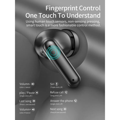 Wireless Earbuds, Bluetooth 5.3 Headphones 50H Playtime with LED Digital Display Charging Case, IPX5 Sweatproof Cordless Earphones with Microphone for iPhone Android Phone Laptop Sports