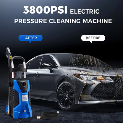 Efurden Electric Pressure Washer, 3800 PSI 2.0 GPM, 4 Quick Connect Nozzles, Foam Cannon, 20 ft Hose, Portable Power Washer for Patios/Cars/Fences/Driveways
