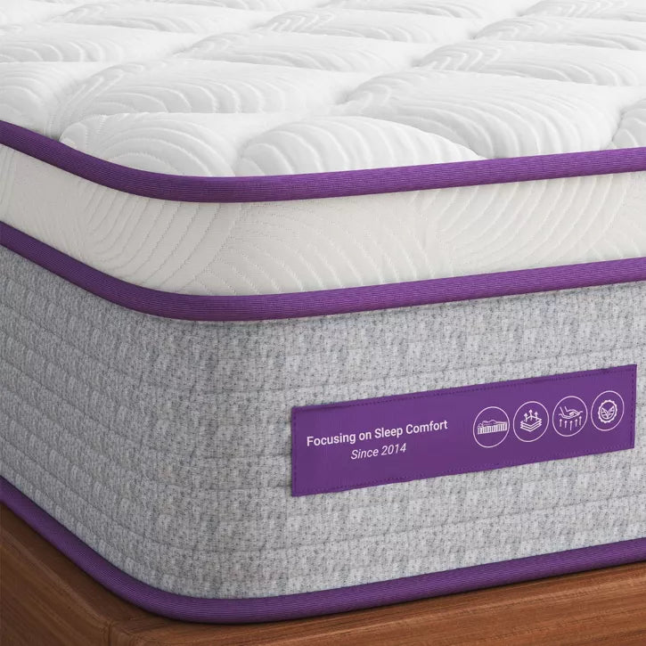 Sersper 10 inch Memory Foam Spring Hybrid Mattress - Compatible with Platform Bed, Box Spring, or Slat Base