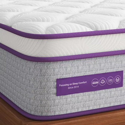 Sersper 10 inch Memory Foam Spring Hybrid Mattress - Compatible with Platform Bed, Box Spring, or Slat Base