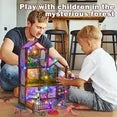 JoyStone Dinosaur 6 Rooms House for Boys with 12 Dinosaurs, DIY Dinosaur Figure Mountain Playset Pretend Play House Accessories for Kids Ages 6-12, Christmas and Birthday Gift