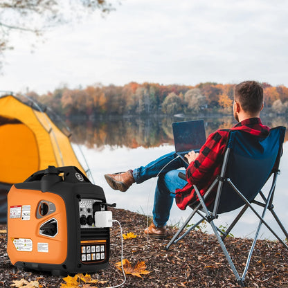 Efurden 2500-Watt Generator, Portable Inverter Generator Gas Powered, Parallel Capability, CO Shutdown, EPA Compliant, Low Noise for Home Use