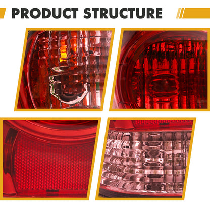 Halogen Tail lights For 2005-2015 Toyota Tacoma Rear Brake Lamps Left+Right Side