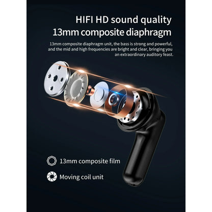 Wireless Earbuds, Bluetooth 5.3 Headphones 50H Playtime with LED Digital Display Charging Case, IPX5 Sweatproof Cordless Earphones with Microphone for iPhone Android Phone Laptop Sports