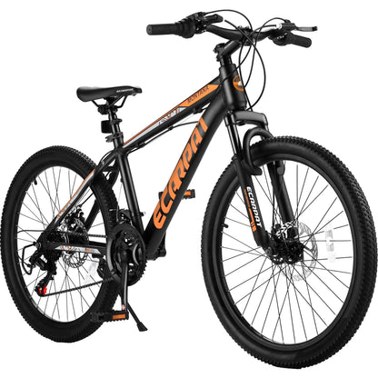 Kids Mountain Bike for Boys Girls, 24 inch Aluminum Mountain Bike with Shimano 21 Speed & Disc Brakes