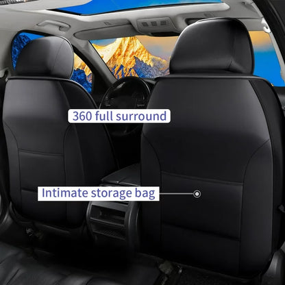 AOMSAZTO Fit Kia Soul 2010-2021 PU Leather Car seat Cover 21-seat Full Set&nbsp;Compatible Airbag Fit For Split Back Seat Headrest