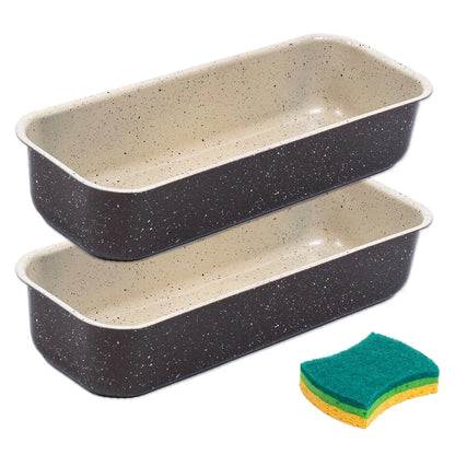 VINAUO 2 Pack Nonstick Bread Pan,13in Carbon Steel Loaf Pan for Baking Homemade Bread, Brownies and Banana Bread Pound Cakes