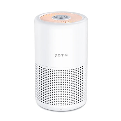 YOMA Air Purifiers for Bedroom True HEPA Air Filter, Quiet Air Cleaner With Night Light,Portable Small Air Purifier for Home, Office, Living Room