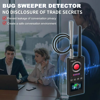 Hidden Camera Detector, G66 Pro Bug Detector with LED Display, GPS Detector Bug Sweeper Listening Device Detector, Infrared Hidden Camera Finder for Hotels, Travels, Cars, Offices