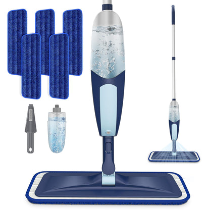 CANDEY Spray Mops for Hardwood Floor Cleaning with 780ml Refillable Bottle and Washable Pads Wet Dry Dust Floor Cleaning