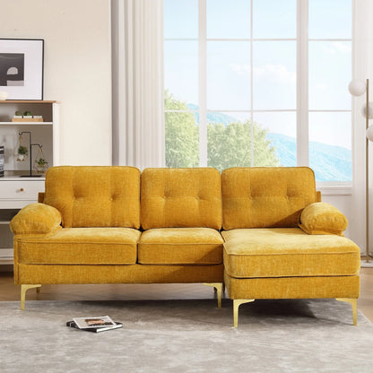 YOUDENOVA Convertible Sectional Sofa Couch, Convertible L Shaped Couch with Reversible Chaise, Sectional Couch for Small Space Apartment, 3 Seater